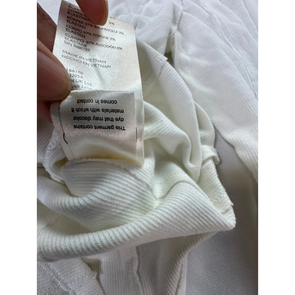 Free People We The Free Ribbed Stuck On You Ivory Top Cuff Small Y2K Cottage